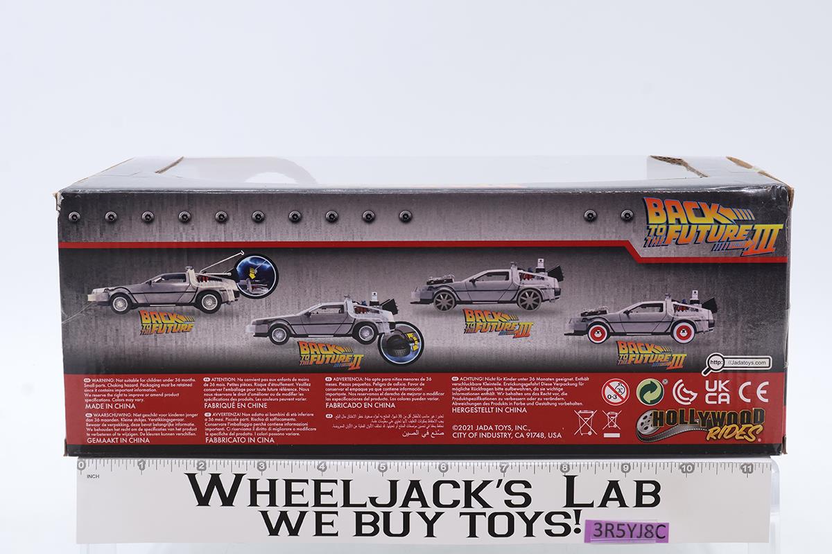 Time Machine DeLorean Die-Cast Back to the Future Part III Jada 1:24 NEW