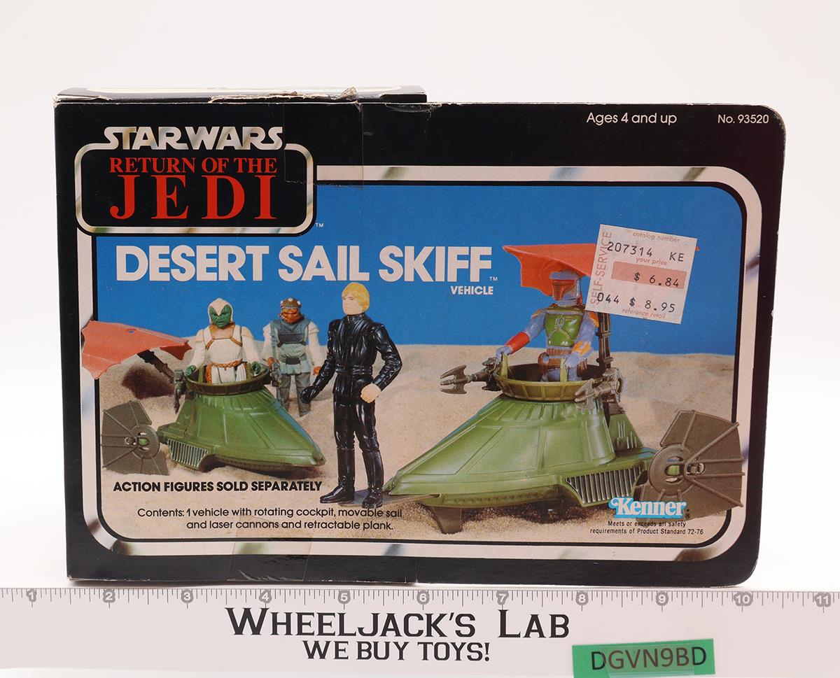 Desert Sail Skiff 100% Complete W/Box ROTJ 1983 Star Wars Vintage Kenner Vehicle