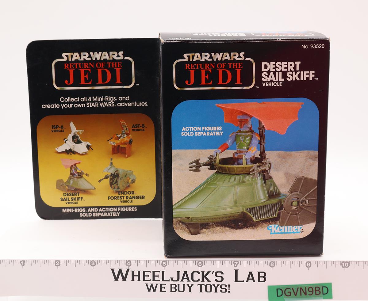 Desert Sail Skiff 100% Complete W/Box ROTJ 1983 Star Wars Vintage Kenner Vehicle