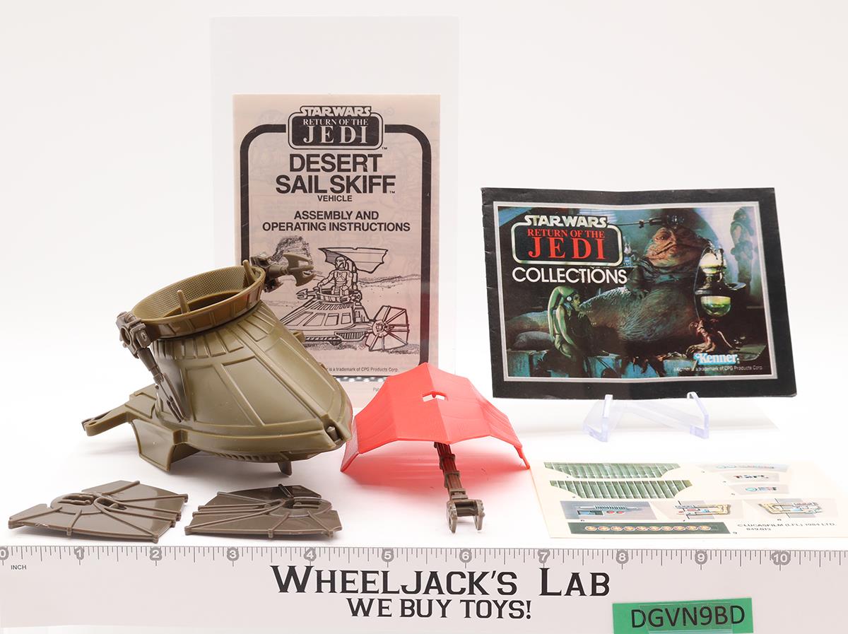Desert Sail Skiff 100% Complete W/Box ROTJ 1983 Star Wars Vintage Kenner Vehicle