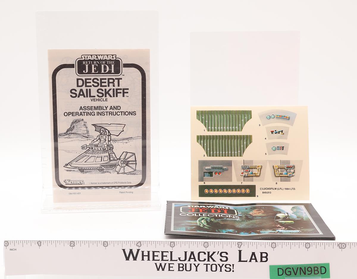 Desert Sail Skiff 100% Complete W/Box ROTJ 1983 Star Wars Vintage Kenner Vehicle