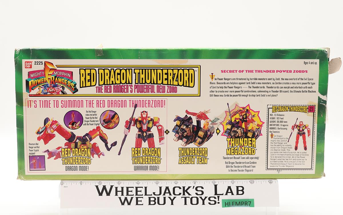 Red Dragon Thunderzord 100% Complete Power Rangers 1994 Bandai Vintage