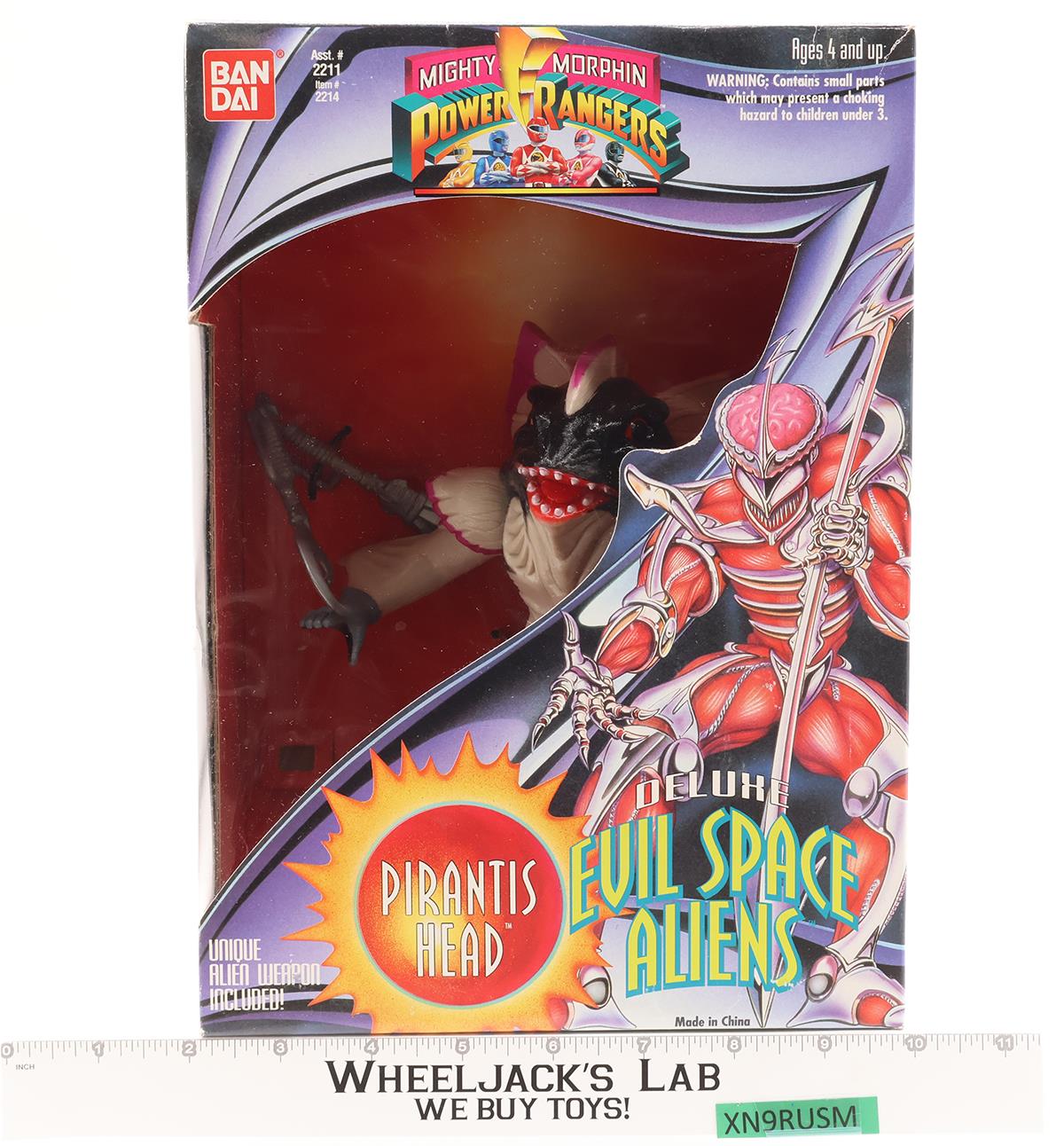 Pirantis Head Evil Space Aliens Mighty Morphin Power Rangers 1994 Bandai Figure