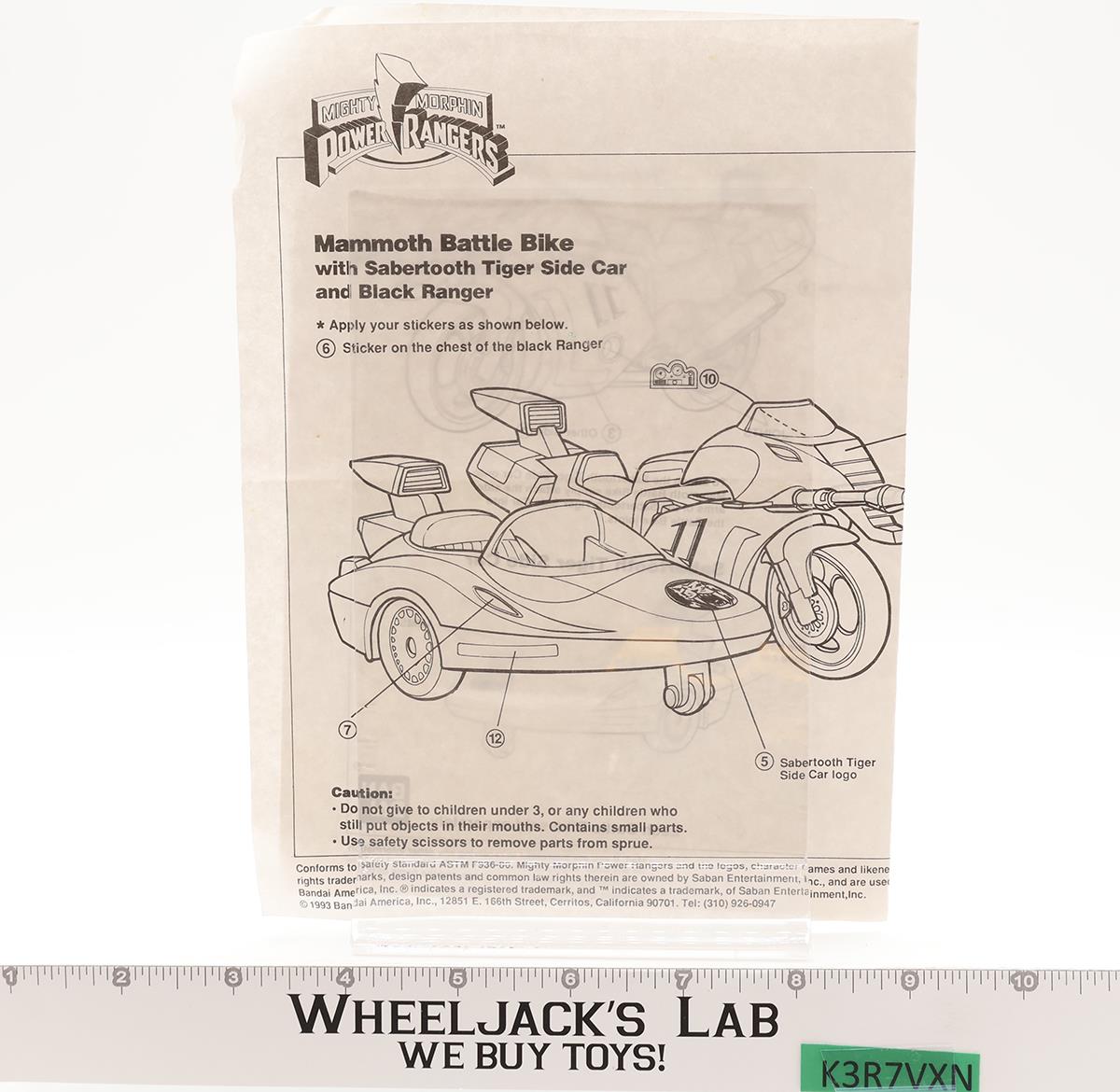 Mammoth Battle Bike MMPR Power Rangers 1993 Bandai Action Figure Vehicle