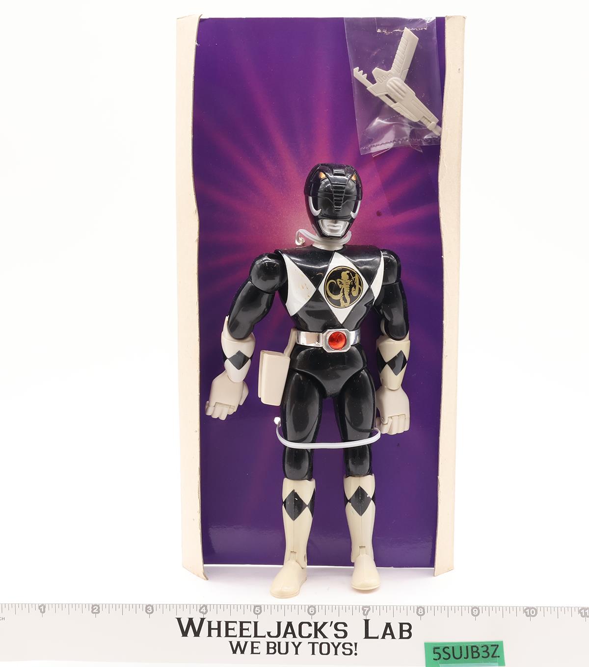 Zach Black Ranger Complete Mighty Morphin Power Rangers 1993 Bandai 8" Figure