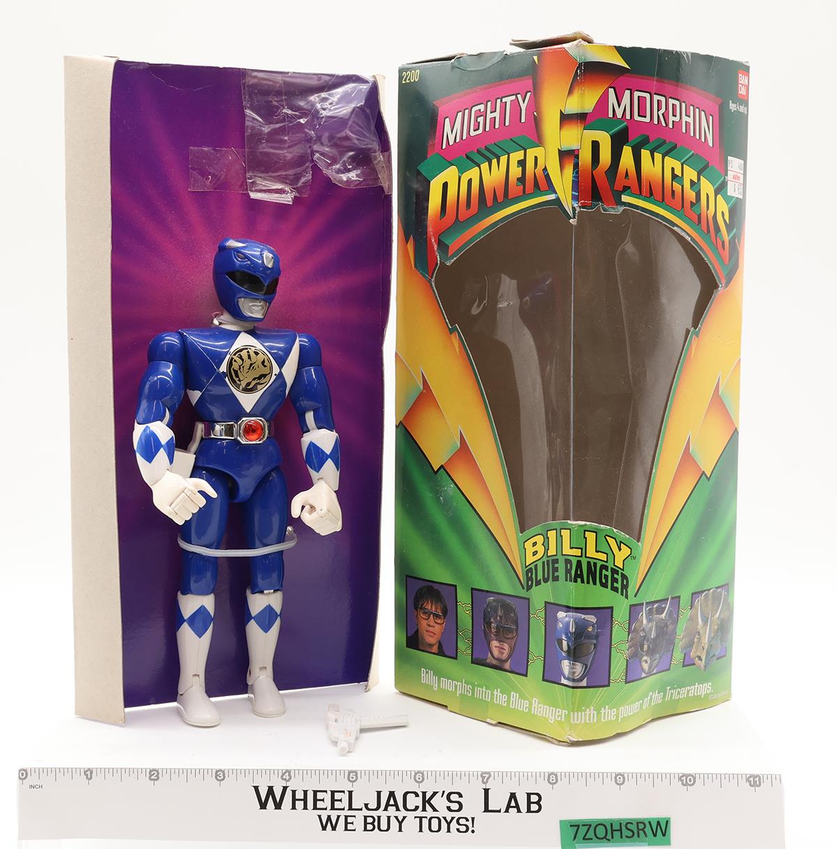 Billy Blue Ranger Complete Mighty Morphin Power Rangers 1993 Bandai 8" Figure