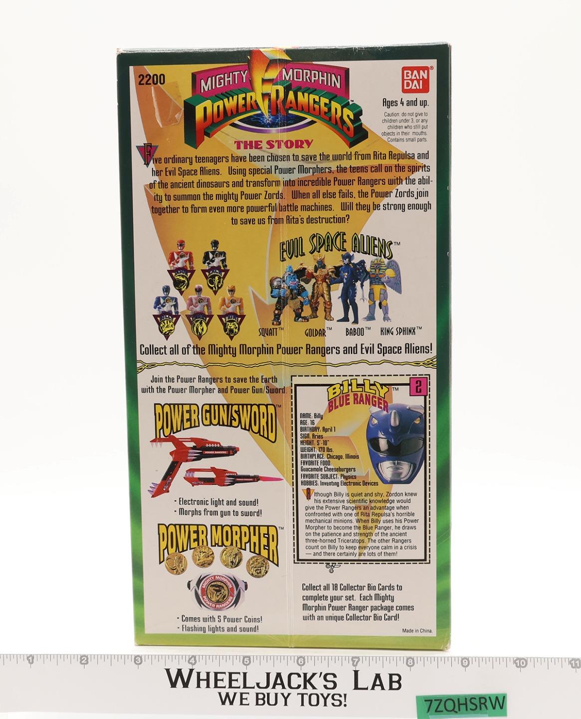 Billy Blue Ranger Complete Mighty Morphin Power Rangers 1993 Bandai 8" Figure