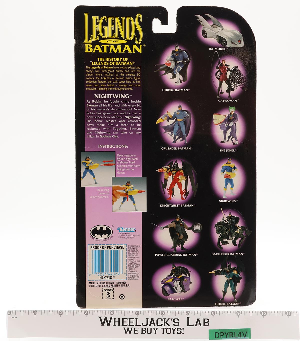 Nightwing Robin Legends Of Batman 1994 Kenner Action Figure NEW MOSC SEALED