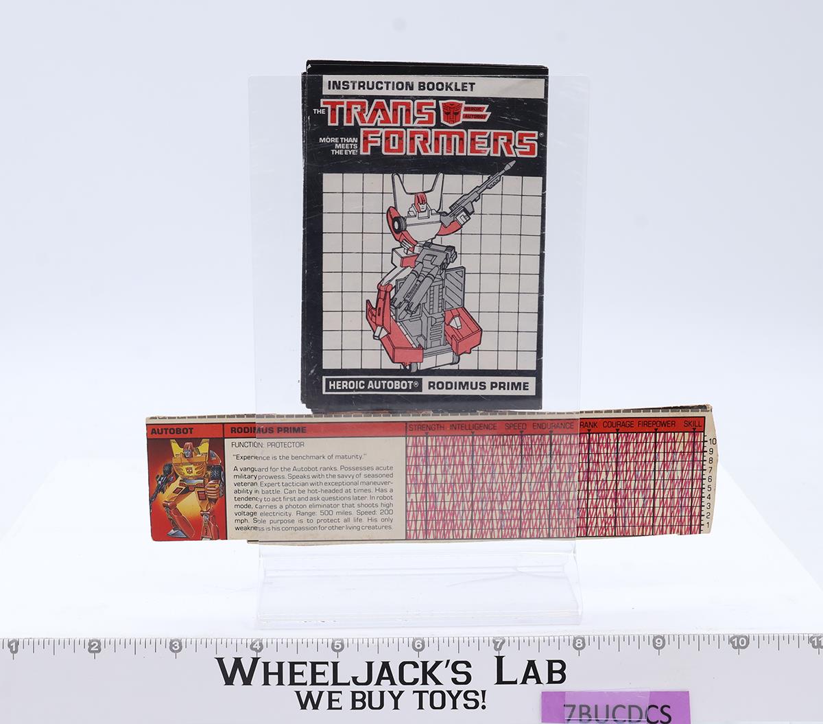 Rodimus Prime 100% Complete 1986 Vintage Hasbro G1 Transformers Action Figure