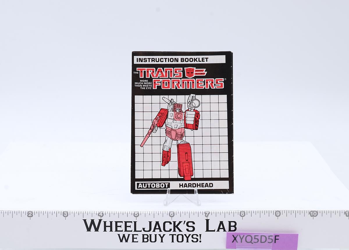 Hardhead Headmaster 100% Complete NEAR MINT Vintage 1987 G1 Transformers