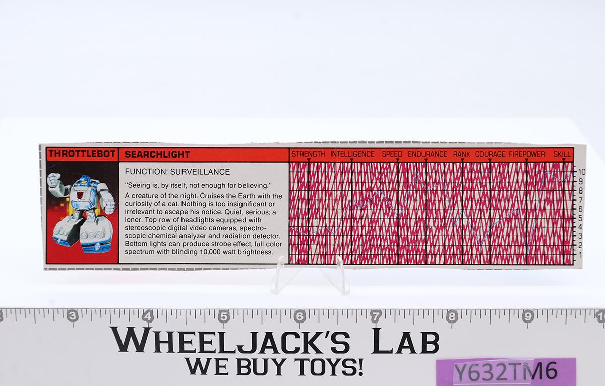 Searchlight 100% Complete WORKS 1987 Vintage G1 Transformers Action Figure