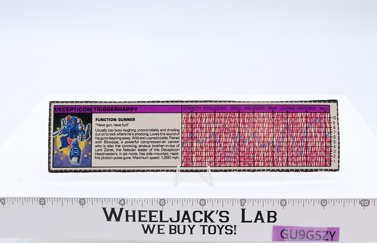 Targetmaster Triggerhappy 100% Complete Vintage Hasbro 1987 G1 Transformers