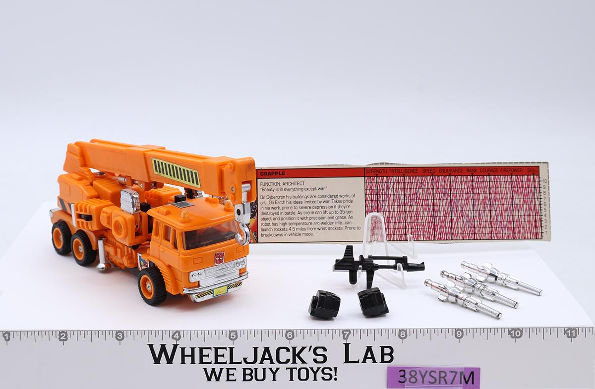 Grapple 100% Complete 1985 Vintage G1 Hasbro Transformers Action Figure