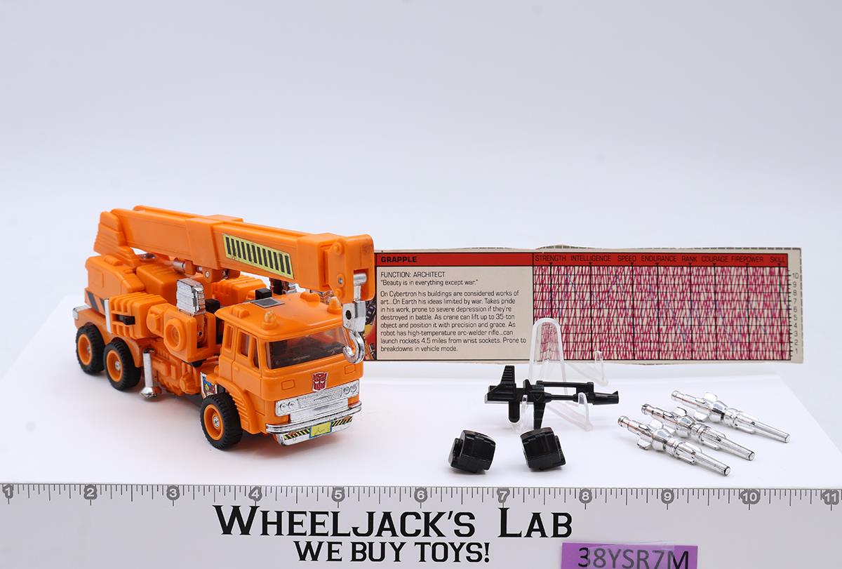 Grapple 100% Complete 1985 Vintage G1 Hasbro Transformers Action Figure