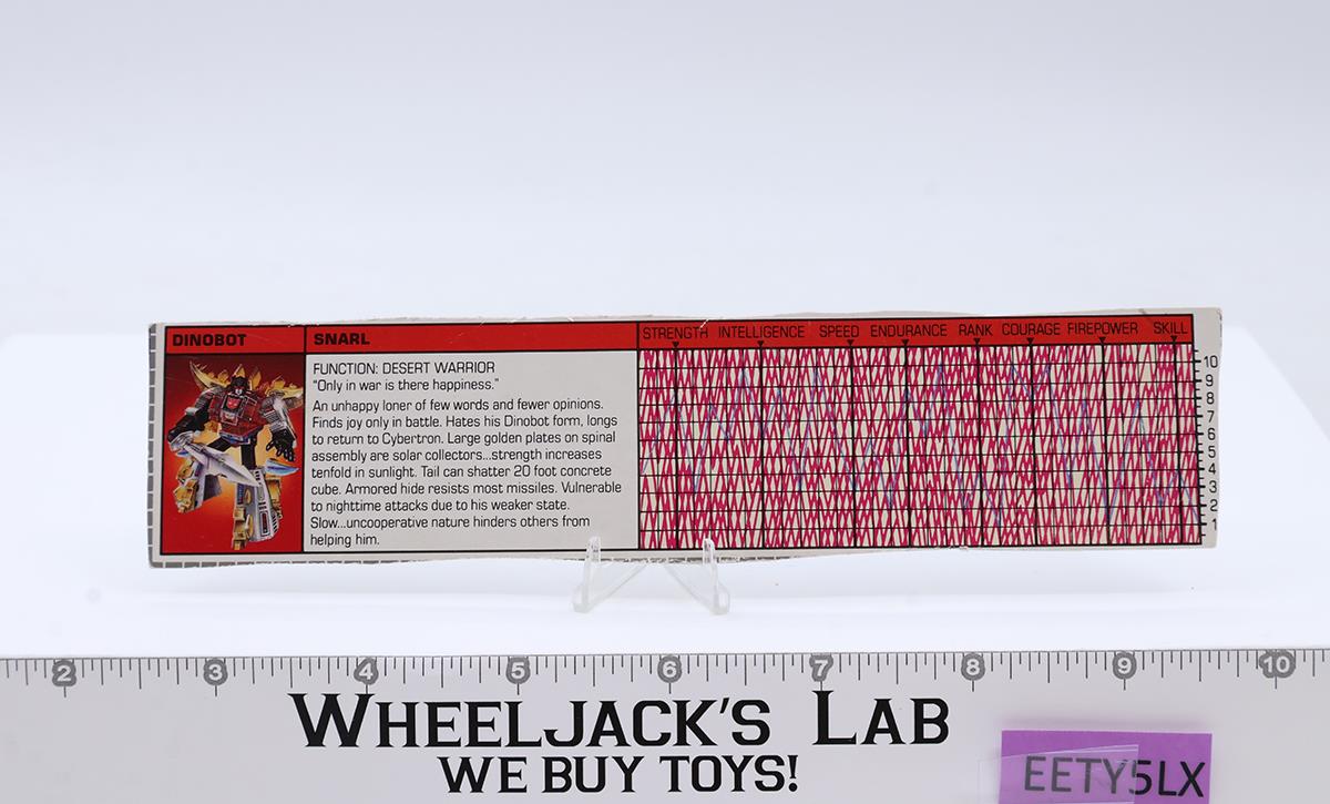 Snarl 100% Complete Vintage 1985 G1 Transformers Hasbro Action Figure