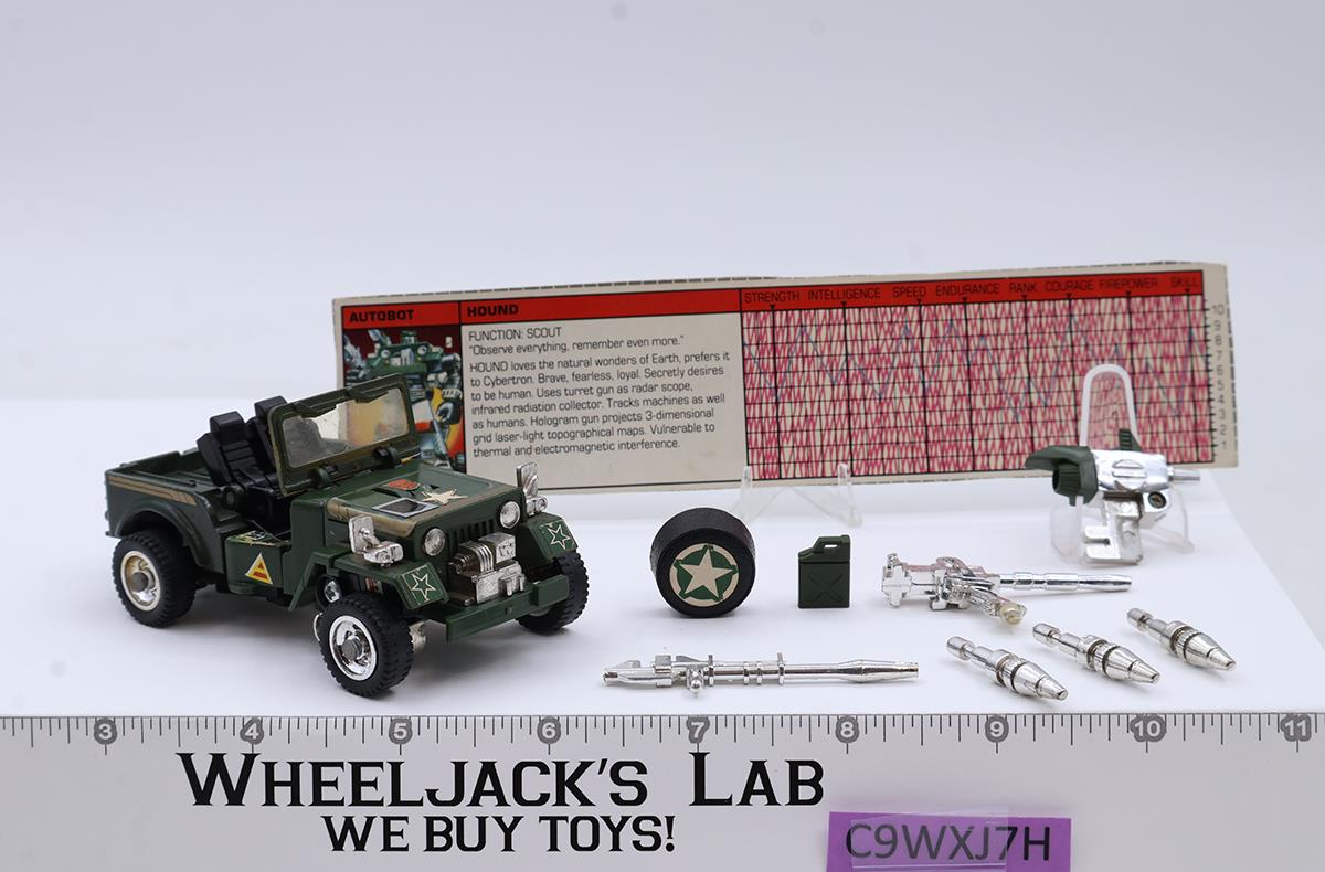 Hound 100% Complete 1985 Vintage Hasbro G1 Transformers Jeep