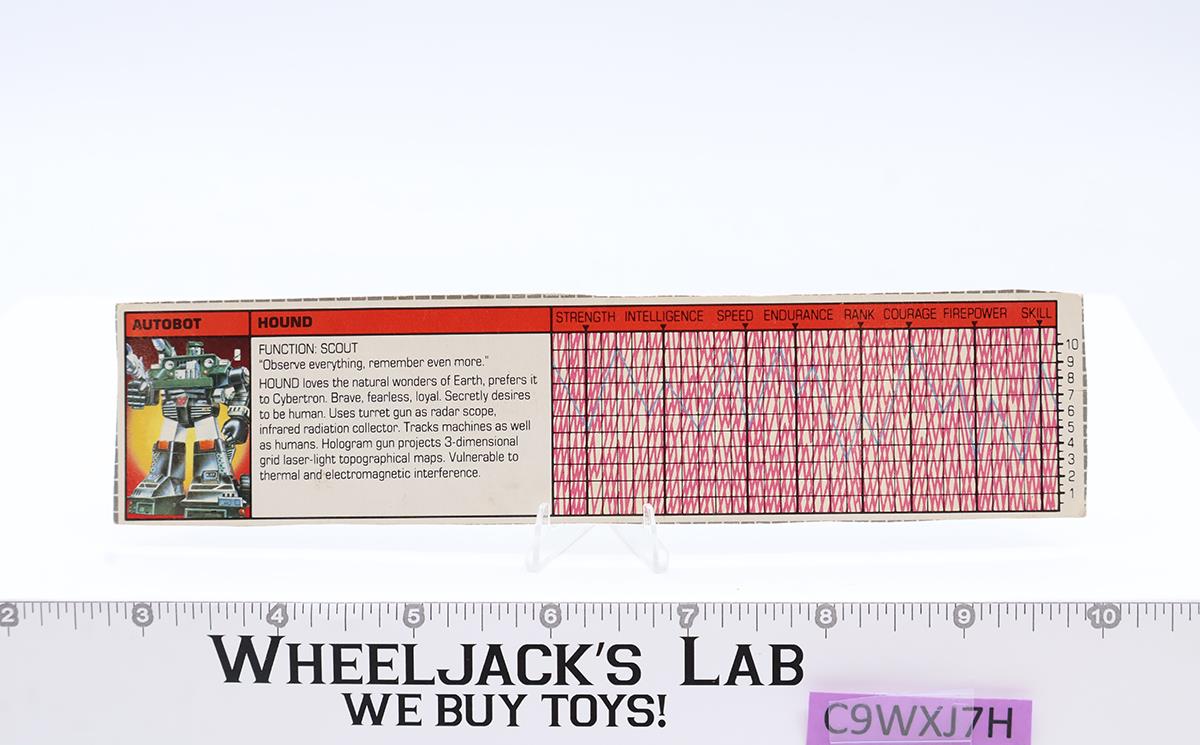 Hound 100% Complete 1985 Vintage Hasbro G1 Transformers Jeep