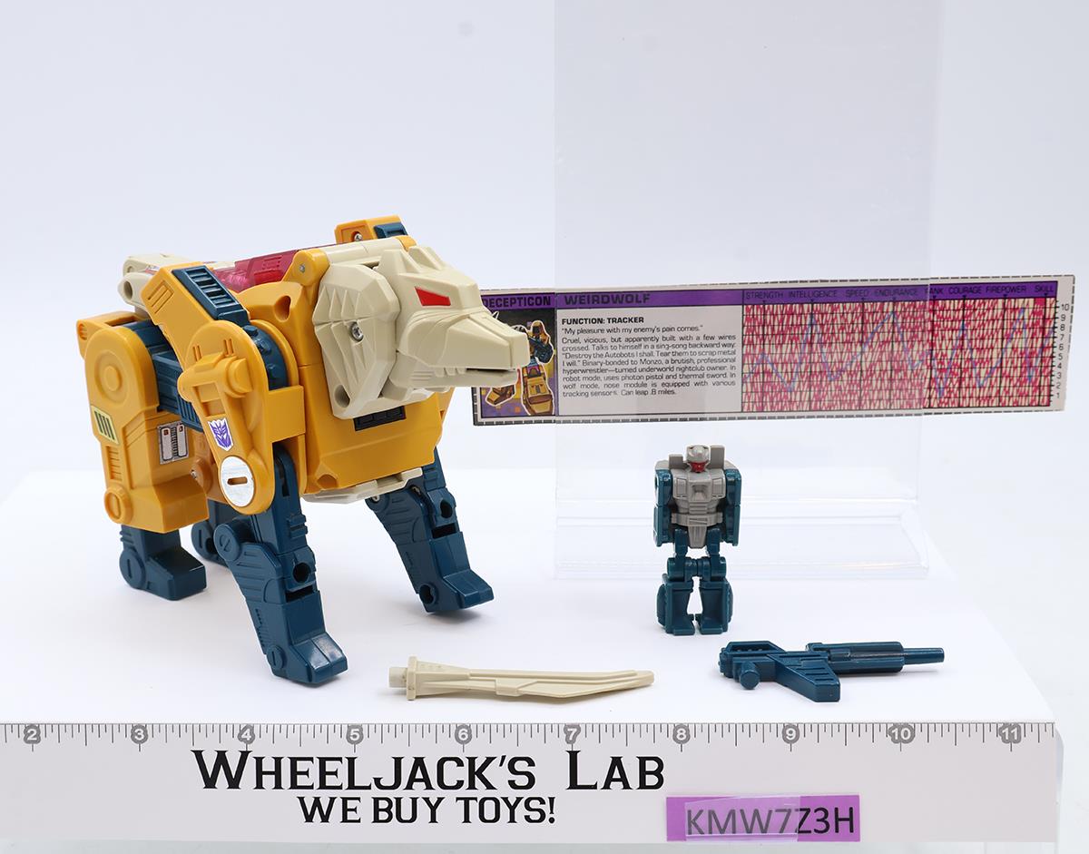 Weirdwolf 100% Complete Vintage 1987 G1 Transformers Hasbro Action Figure