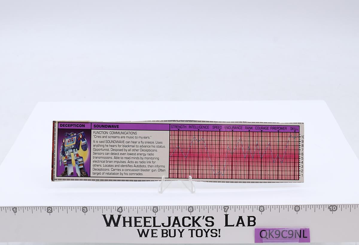 Soundwave 100% Complete 1985 Vintage G1 Transformers Action Figure