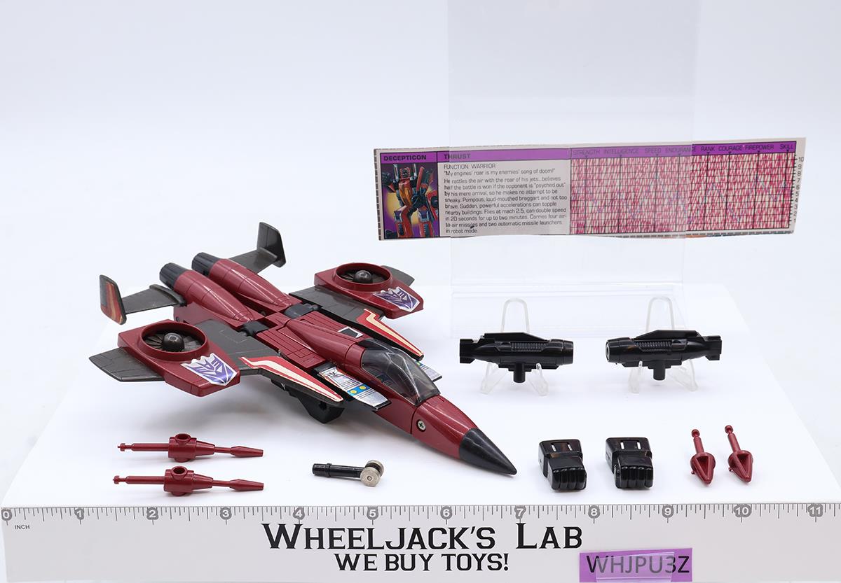 Thrust 100% Complete Vintage 1985 G1 Transformers Hasbro Action Figure