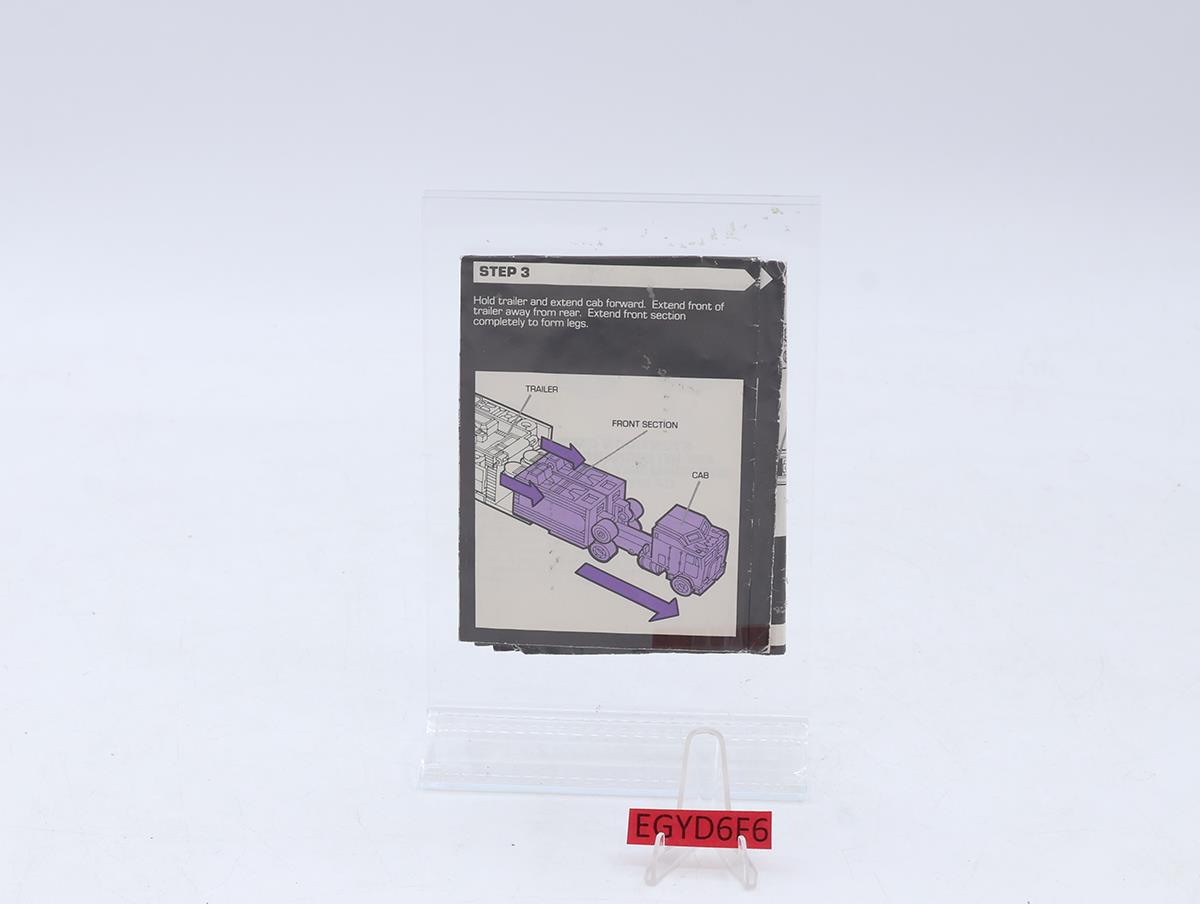 Menasor 100% Complete Vintage 1986 G1 Transformers Hasbro Action Figure