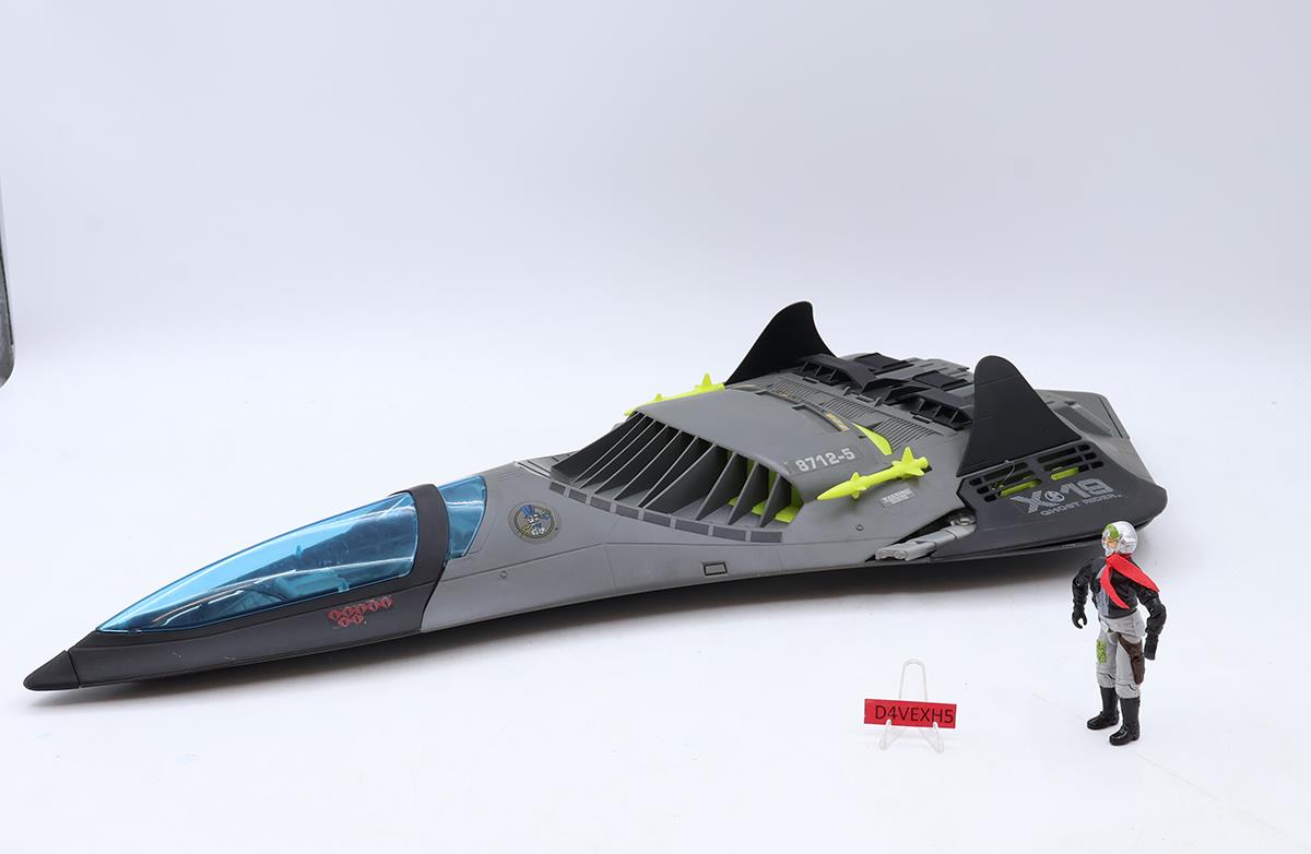 Phantom X-19 W/Ghostrider 100% Complete 1988 GI Joe Hasbro Vintage Vehicle