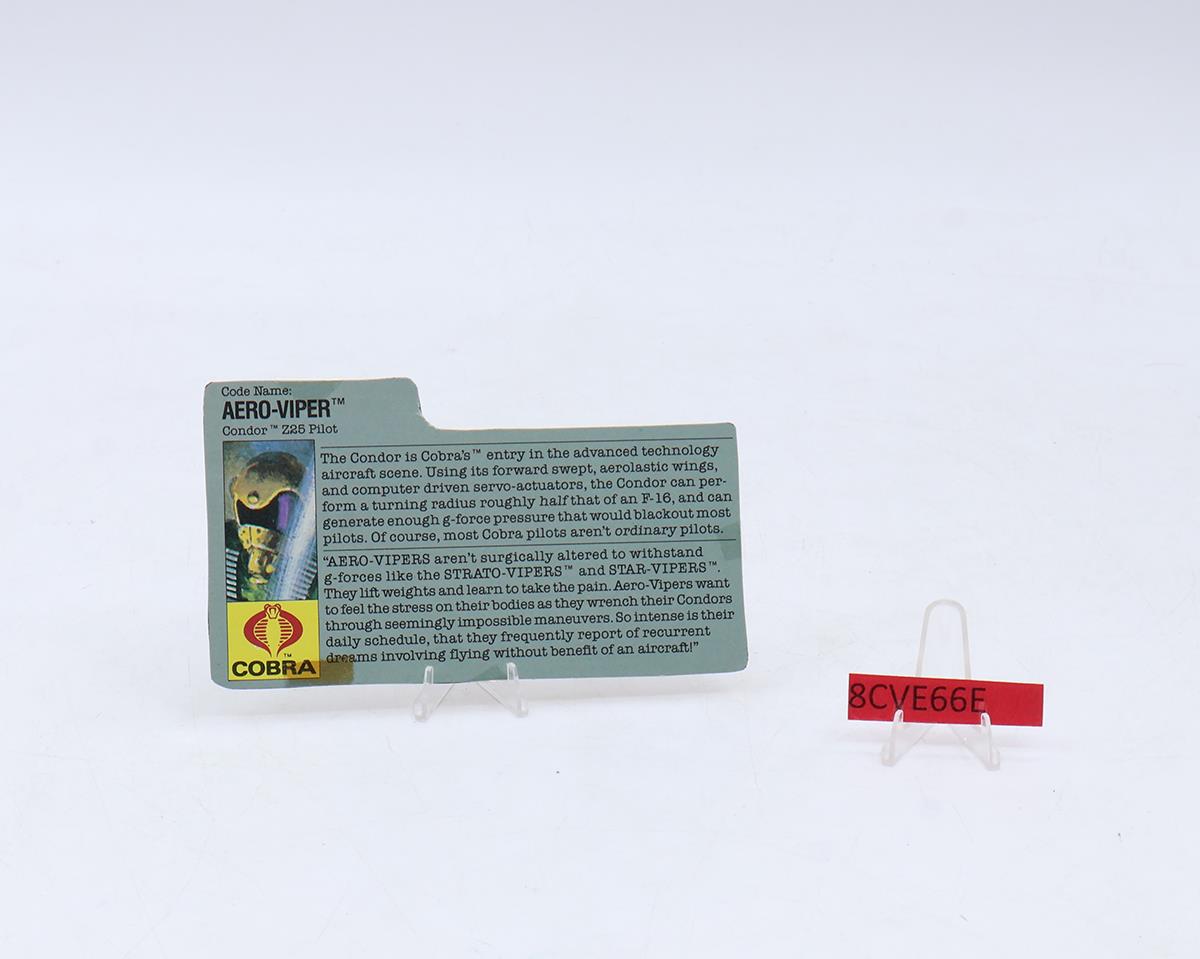 Cobra Condor Z25 100% Complete W/ Aero-Viper 1989 GI Joe Hasbro Action Figure