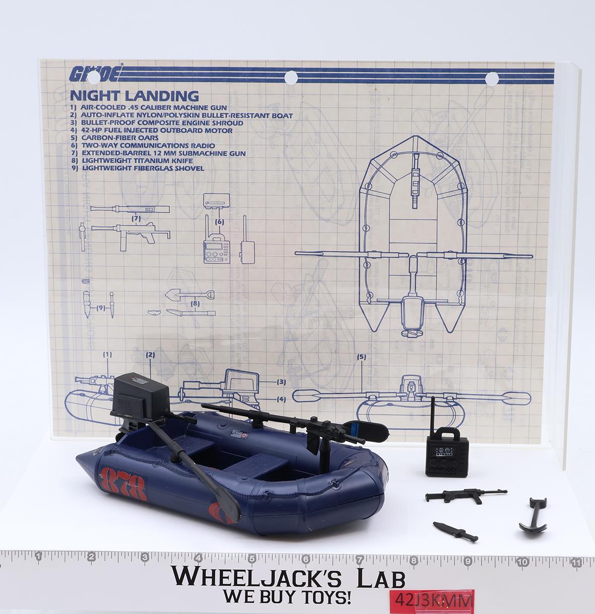 Cobra Night Landing Raft 100% Complete G.I. Joe 1985 Hasbro Vintage Vehicle