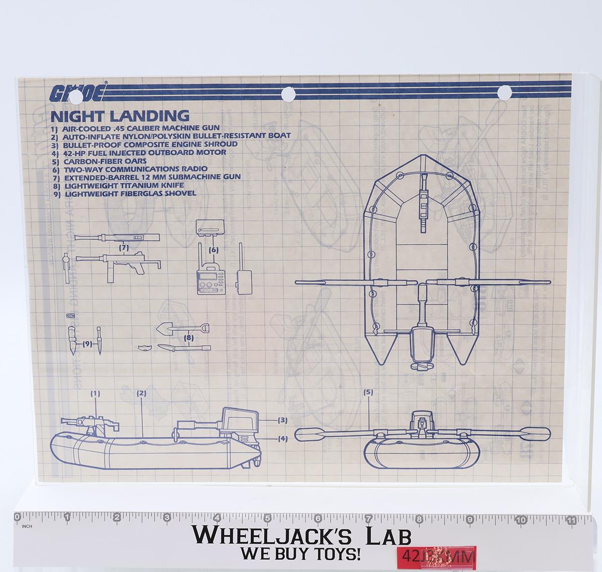Cobra Night Landing Raft 100% Complete G.I. Joe 1985 Hasbro Vintage Vehicle
