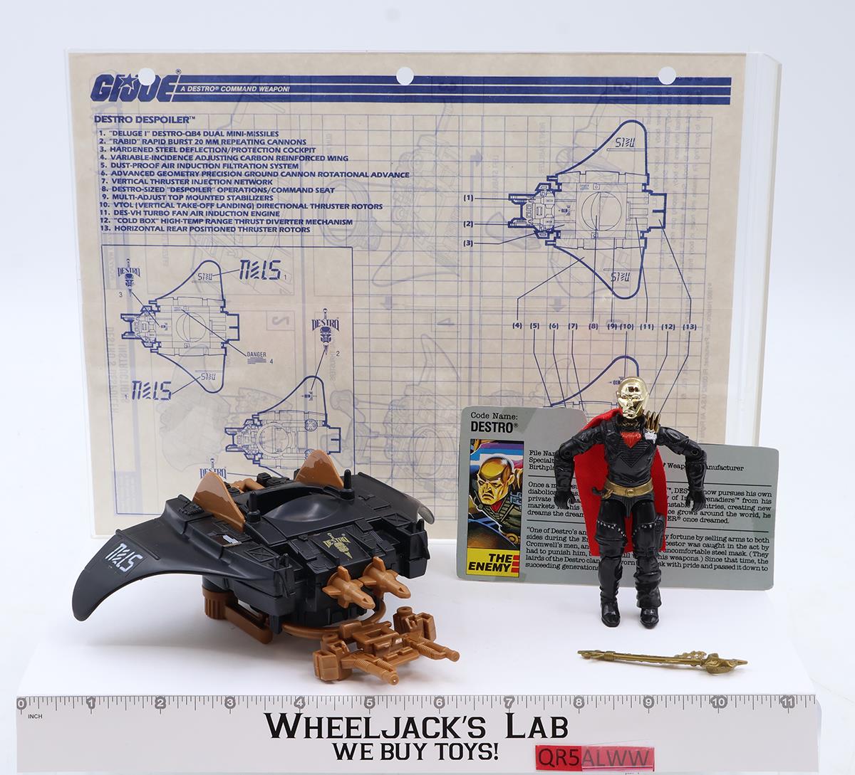 Destro's Despoiler 100% Complete GI Joe 1988 Hasbro Action Figure Vehicle