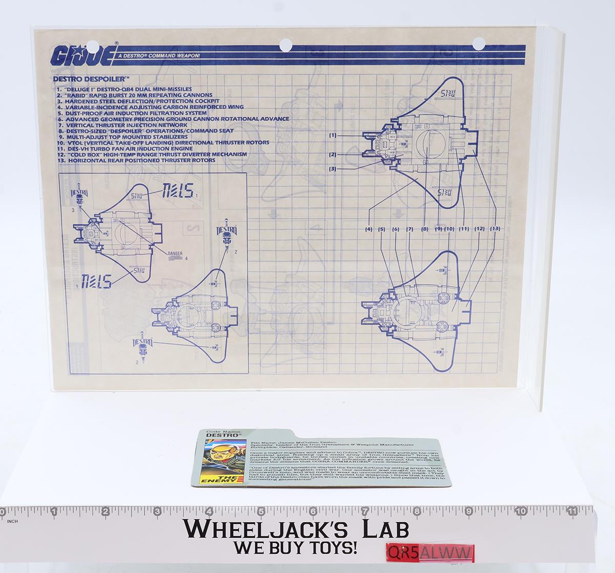 Destro's Despoiler 100% Complete GI Joe 1988 Hasbro Action Figure Vehicle