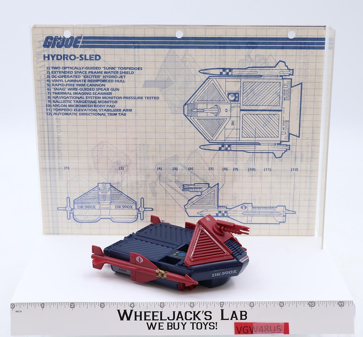 Cobra Hydro Sled 100% Complete G.I. Joe 1986 Hasbro Action Figure Vehicle