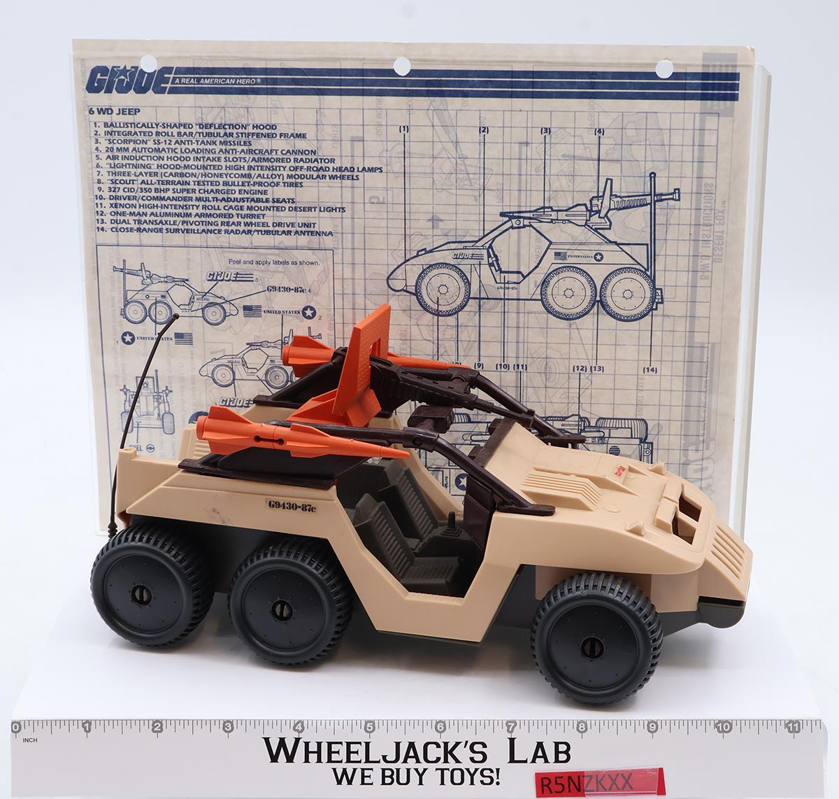 Desert Fox 100% Complete 1988 GI Joe Vintage Action Figure Vehicle Hasbro