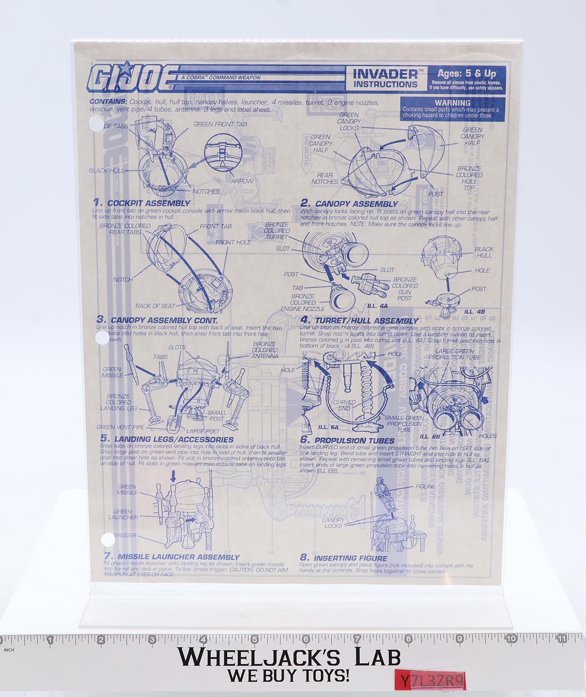 Invader 100% Complete GI Joe Star Brigade 1993 Hasbro Action Figure Vehicle