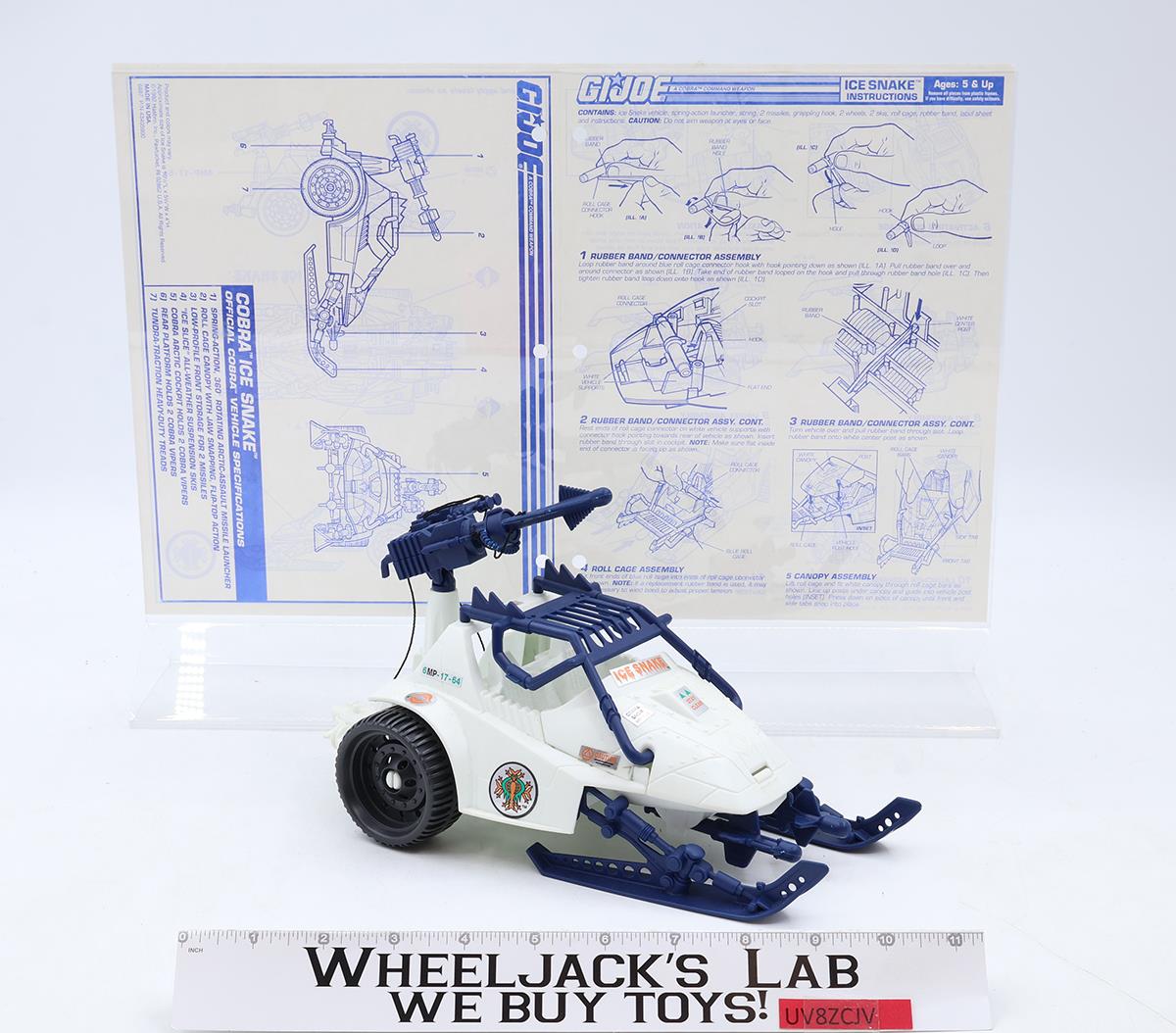 Ice Snake 100% Complete GI Joe 1993 Hasbro Vintage Action Figure Vehicle