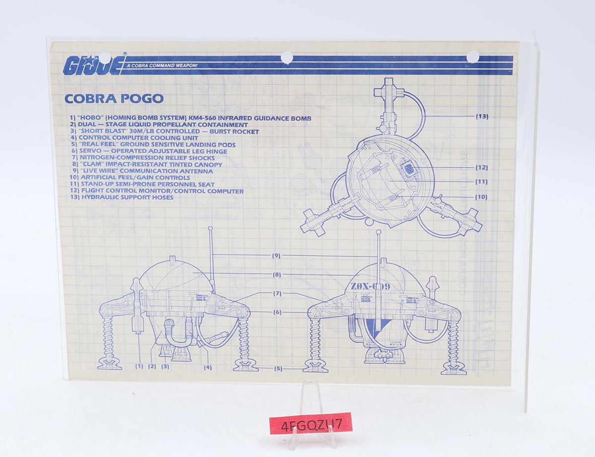 Cobra Pogo Ballistic Pod 100% Complete GI Joe 1987 Hasbro Action Figure Vehicle