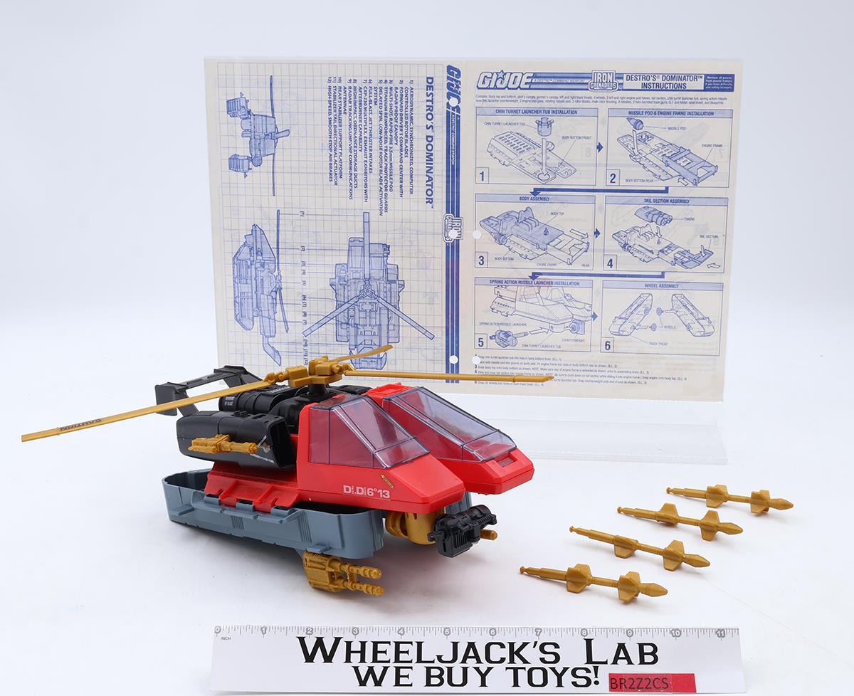 Destro's Dominator 100% Complete GI Joe 1990 Hasbro Action Figure Vehicle