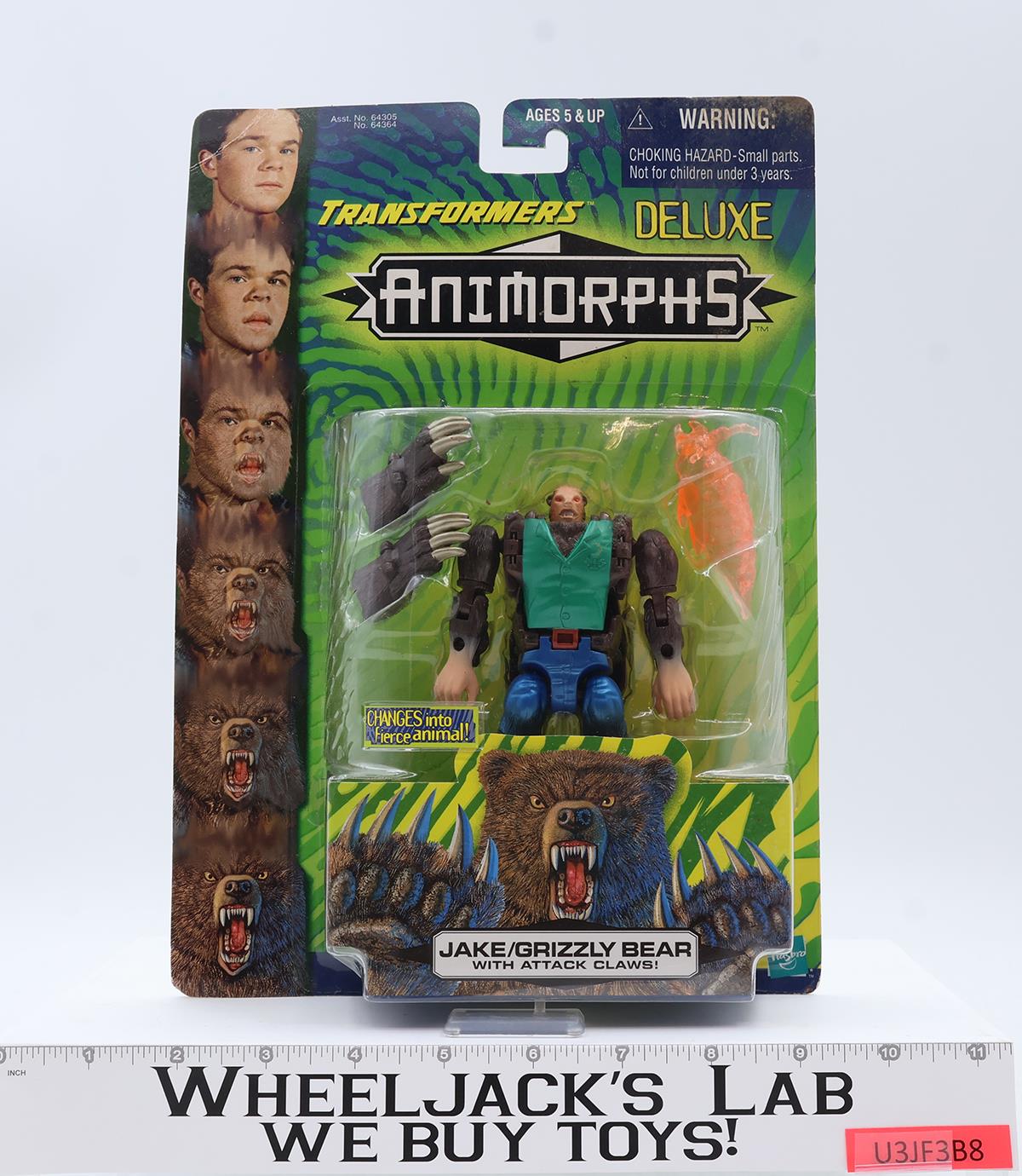 Jake/Grizzly Bear Transformers Animorphs 1998 Hasbro Action Figure NEW SEALED
