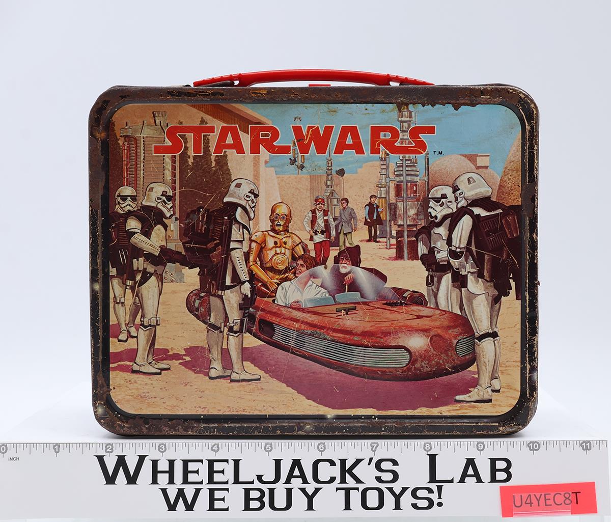 Star Wars Black Metal Lunchbox ONLY 1977 King-Seeley Thermos Co. Vintage