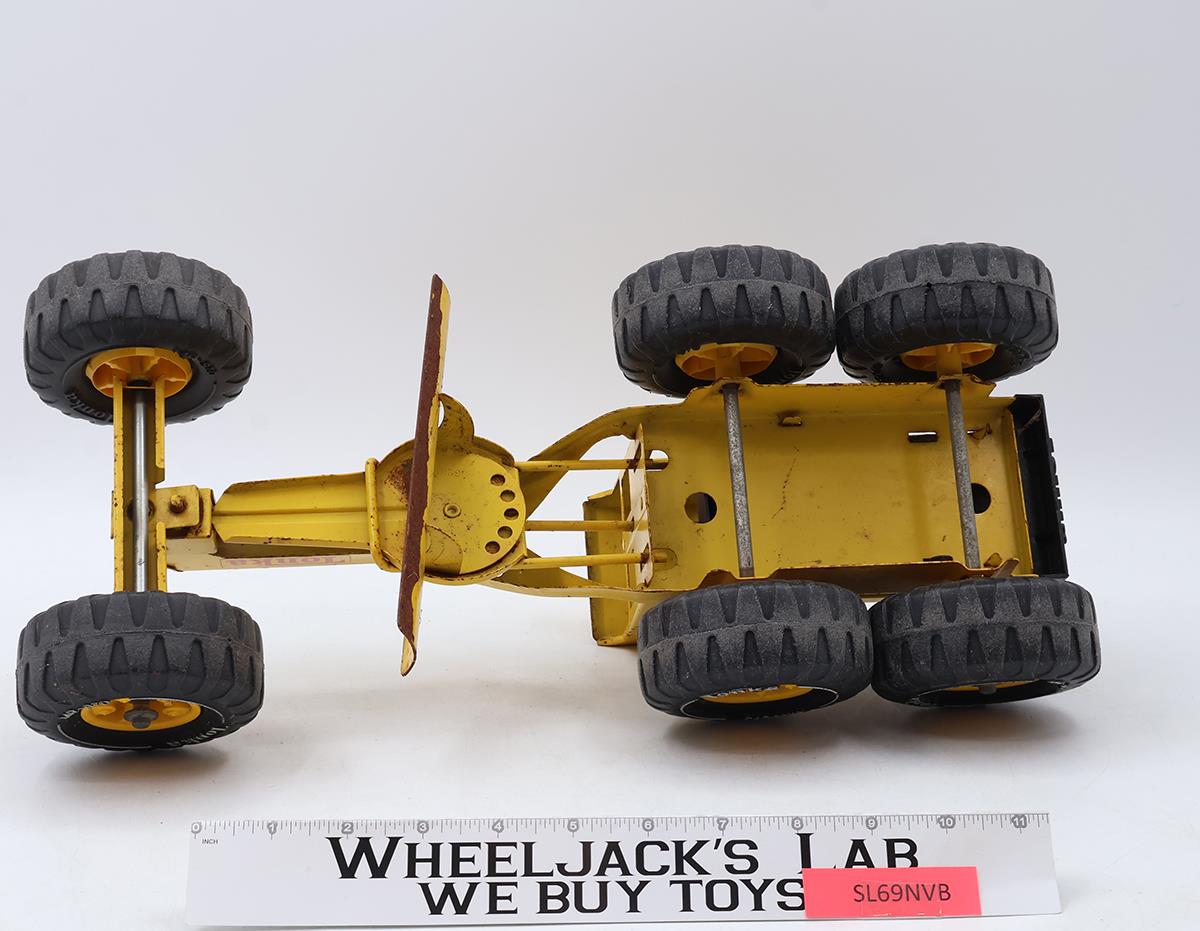 Tonka MR-970 Road Grader #16210 Yellow Pressed Metal Steel 1970s Vintage Vehicle