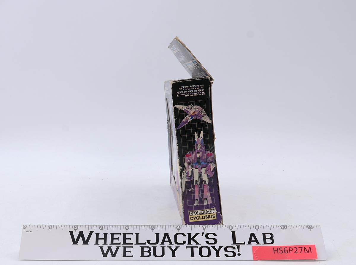 Cyclonus W/BOX 100% Complete 1986 Vintage G1 Transformers Figure PURPLE EARS