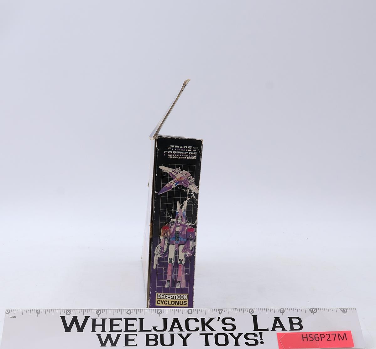 Cyclonus W/BOX 100% Complete 1986 Vintage G1 Transformers Figure PURPLE EARS