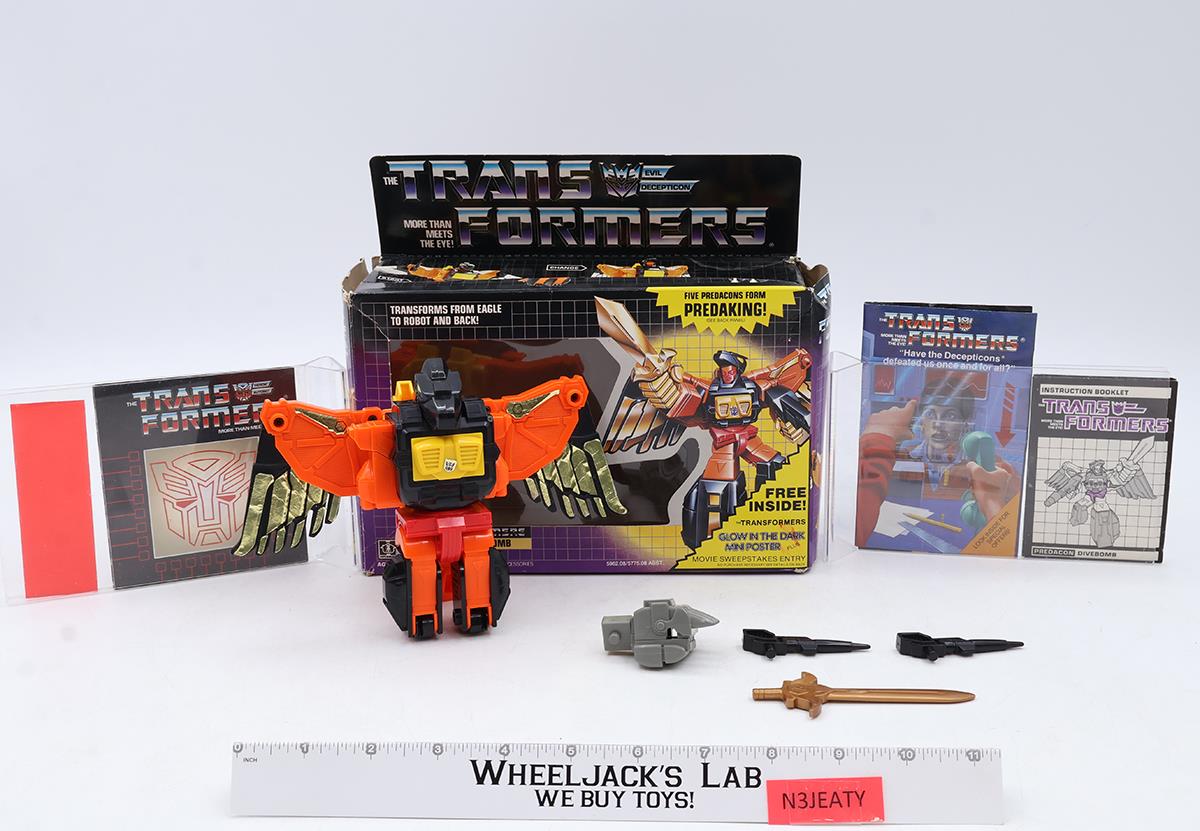 Divebomb 100% Complete W/BOX 1986 Vintage G1 Transformers Hasbro Action Figure