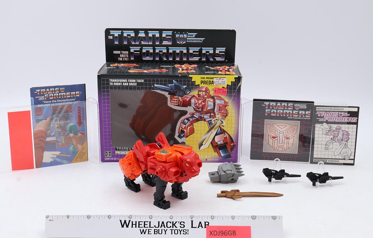 Rampage W/Box 100% Complete 1986 Vintage Hasbro G1 Transformers Figure MIB