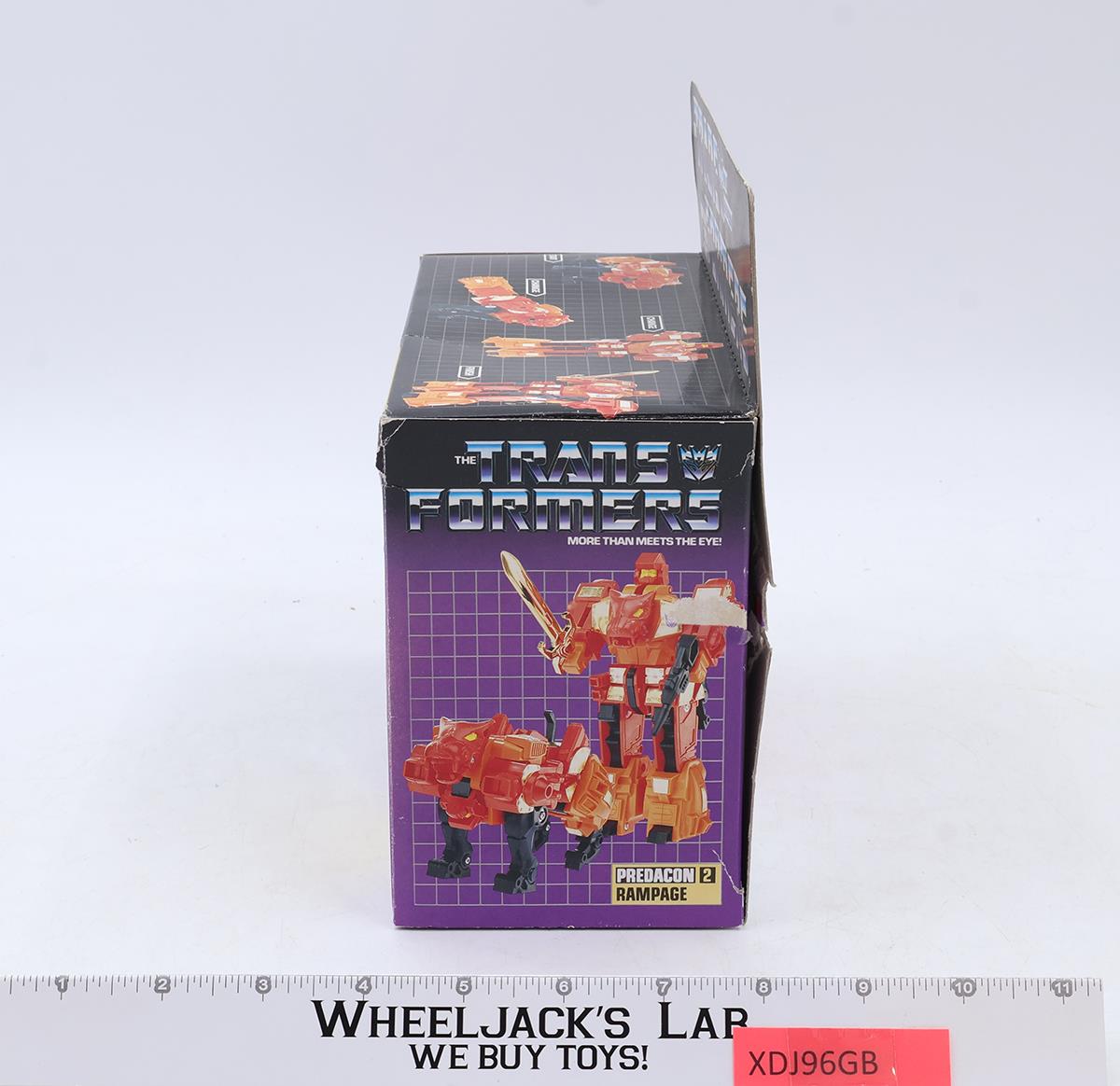 Rampage W/Box 100% Complete 1986 Vintage Hasbro G1 Transformers Figure MIB