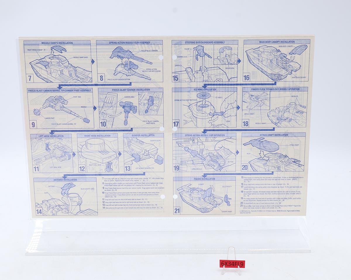 Avalanche 100% Complete W/ Cold Front + MIC GI Joe 1990 Hasbro Action Figure