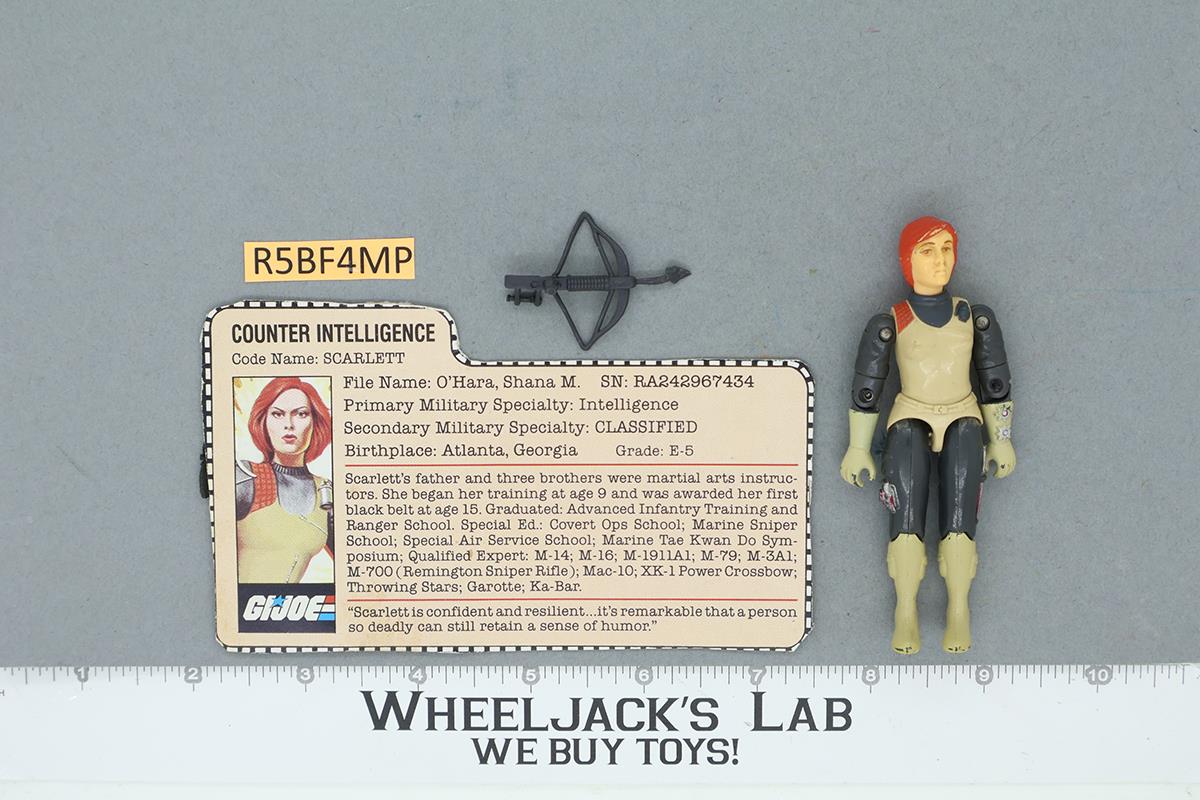 Scarlett V1.5 Swivel Arms 100% Complete G.I. Joe 1983 Hasbro Vintage Figure