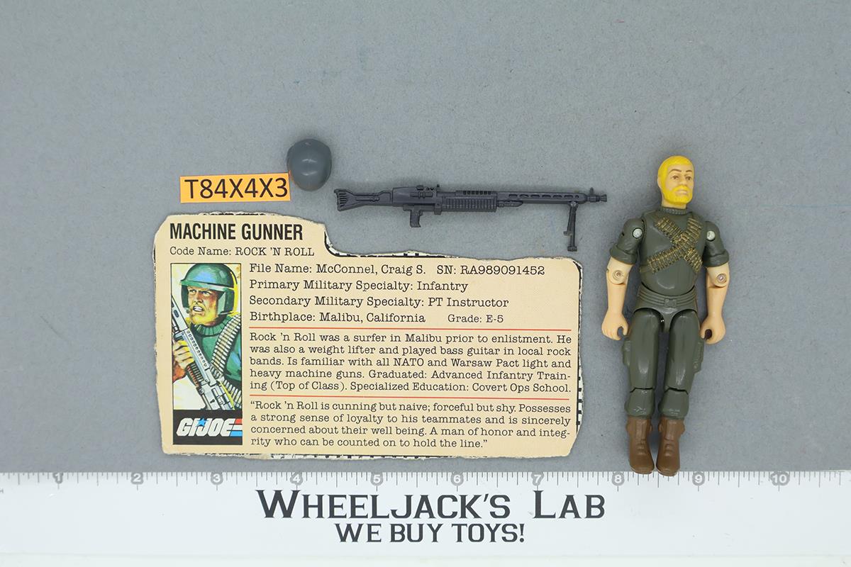 Rock 'N Roll V1.5 Swivel Arm Complete G.I. Joe 1983 Hasbro Vintage Action Figure
