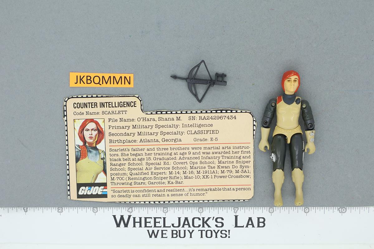 Scarlett V1.5 Swivel Arms 100% Complete G.I. Joe 1983 Hasbro Vintage Figure
