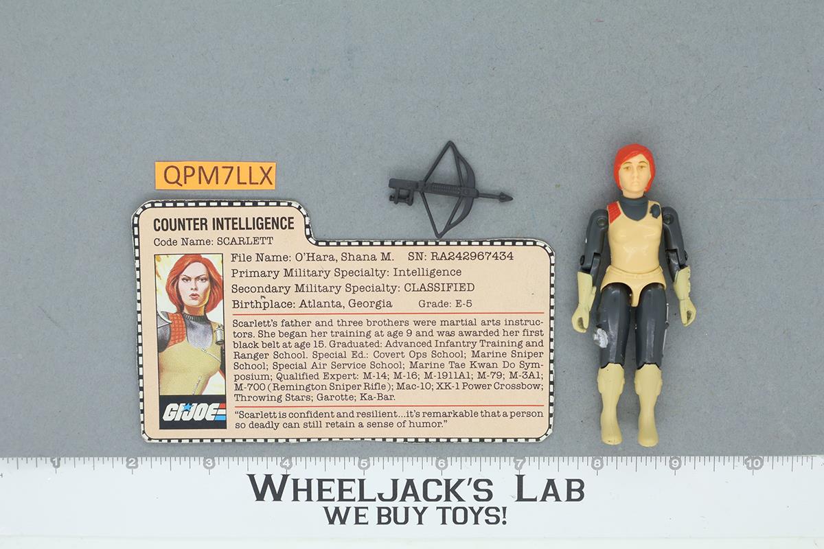 Scarlett V1 Straight Arm 100% Complete 1982 G.I. Joe Hasbro Vintage Figure